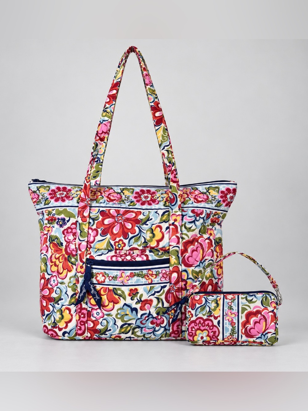 Vera Bradley Hope Garden Tote & Wallet Floral Cottage Bohemian Quilted Retired
